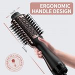 Umeely Hair Dryer Brush Blow Dryer Brush in One, Upgraded 4 in 1 Hair Dryer and Styler Volumizer with Negative Ion Anti-frizz Ceramic Titanium Barrel Hot Air Brush Hair Straightener Brush