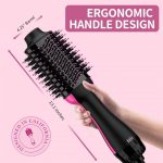 Hair Dryer Brush Blow Dryer Brush in One,  with Negative Ion Anti-frizz Ceramic Titanium Barrel Hot Air Brush Hair Straightener Brush