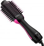 Hair Dryer Brush Blow Dryer Brush in One,  with Negative Ion Anti-frizz Ceramic Titanium Barrel Hot Air Brush Hair Straightener Brush