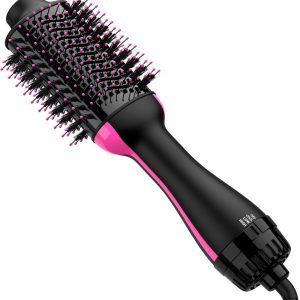 Hair Dryer Brush Blow Dryer Brush in One,  with Negative Ion Anti-frizz Ceramic Titanium Barrel Hot Air Brush Hair Straightener Brush